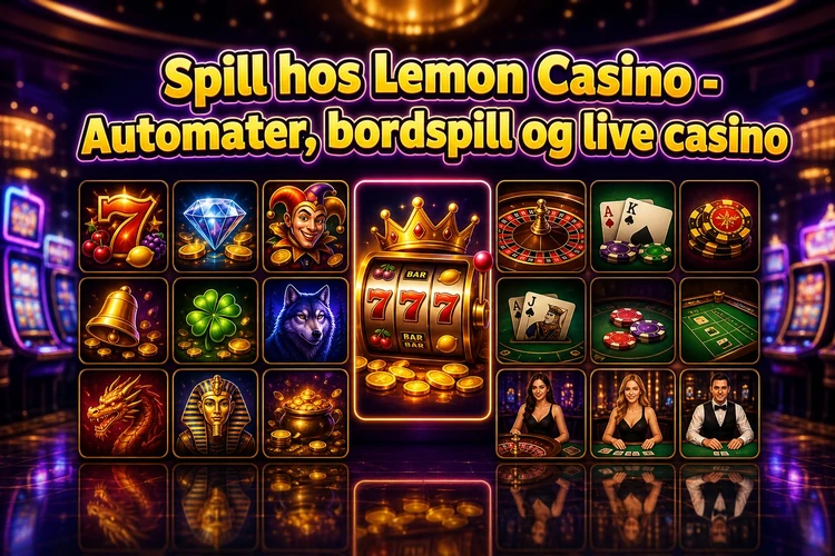 Spill hos Lemon Casino - Automater, bordspill og live casino